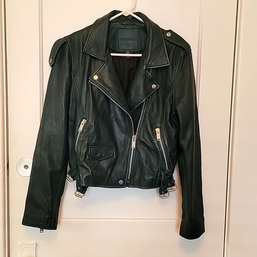 AMARYLLIS TEAL LEATHER JACKET